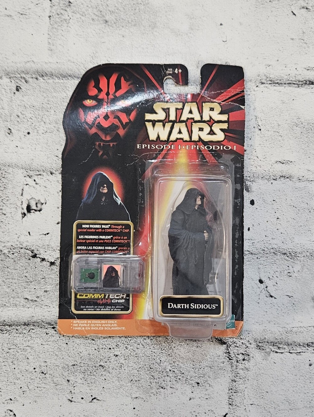 Hasbro Star Wars Episode I Darth Sidious CommTech 1998 Sealed Figure